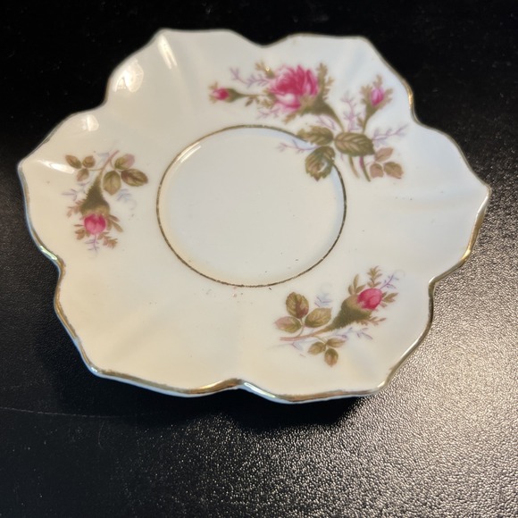 Vintage Moss Rose Teapot Cream And Sugar Set With Lids Saucer‎ Cup - Picture 10 of 13